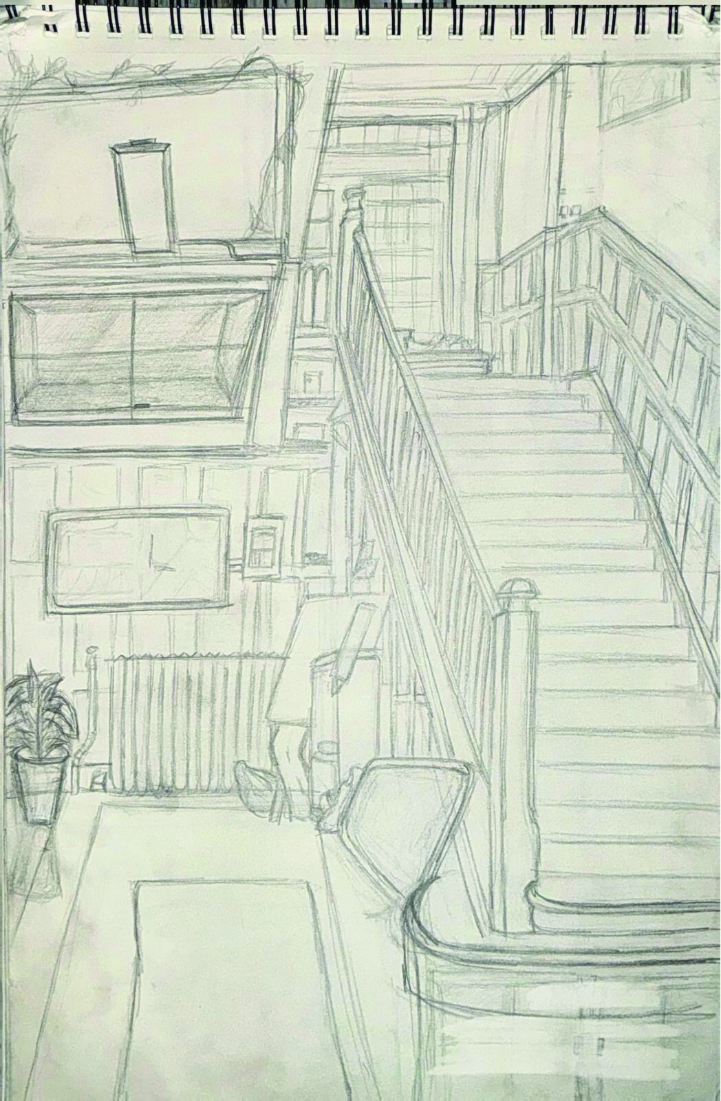 Interior Staircase Study — plate 1